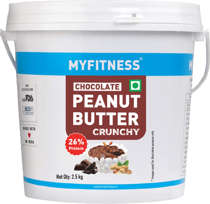 MYFITNESS Chocolate Peanut Butter- Crunchy 26g High Protein Spread(2500 g)