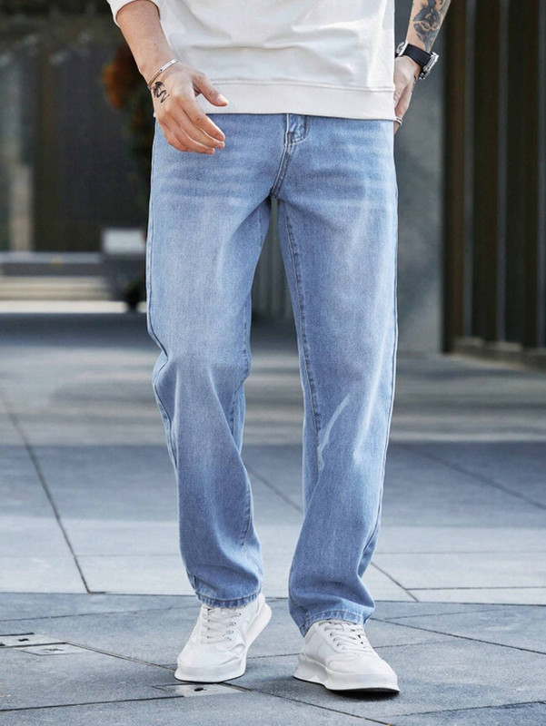 WAZWEAR Straight Fit Men Light Blue Jeans