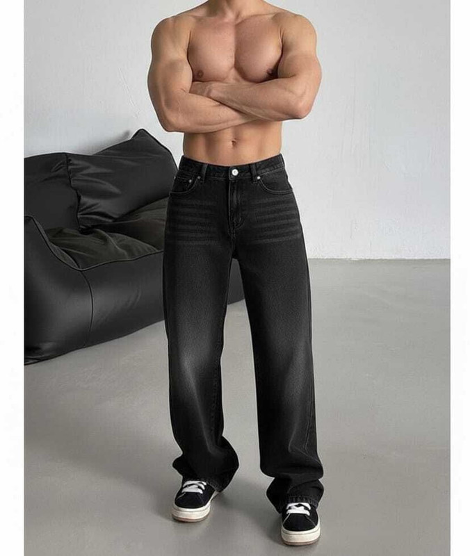 Pokie Straight Fit Men Black Jeans