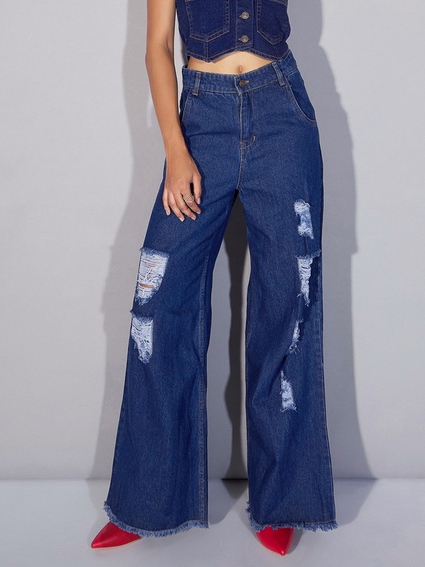 Sassafras Straight Fit Women Blue Jeans