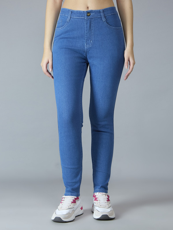 3BUTTERFLIES Regular Women Blue Jeans