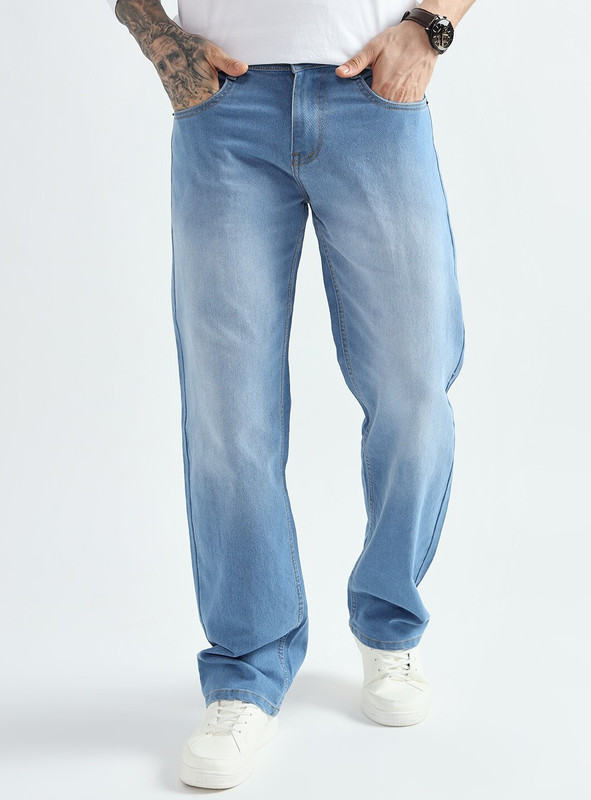 DENIM LOOK Relaxed Fit Men Blue Jeans
