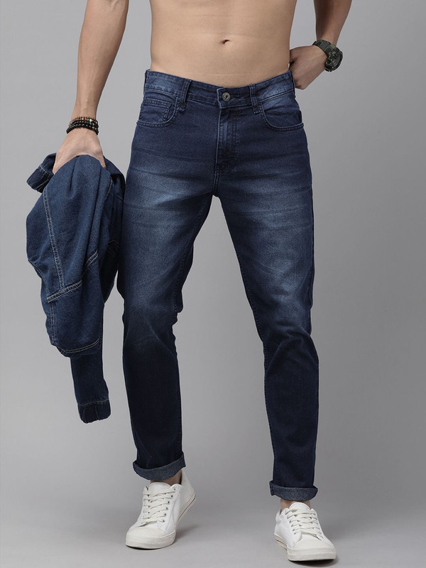 Roadster Slim Men Dark Blue Jeans