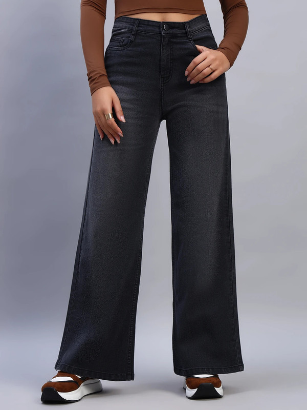 GUTI Flared Women Black Jeans