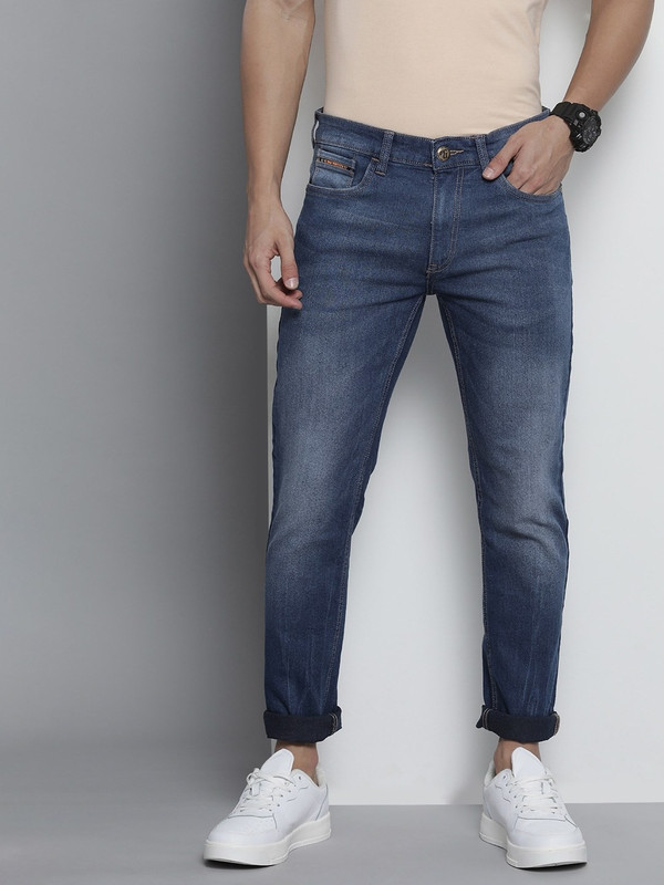 The Indian Garage Co. Slim Men Blue Jeans