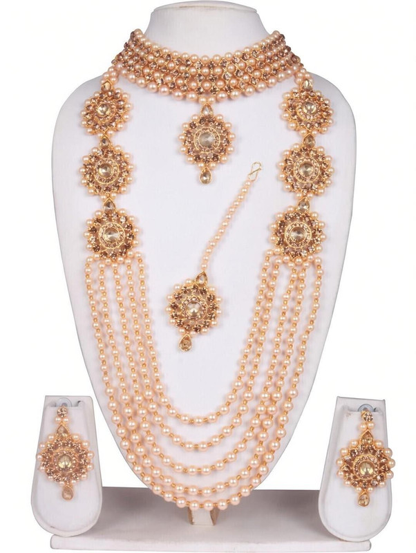 JaiShree Jewels Wood Gold-plated Gold Jewellery Set(Pack of 1) JaiShree Jewels Wood Gold-plated Gold Jewellery Set(Pack of 1)