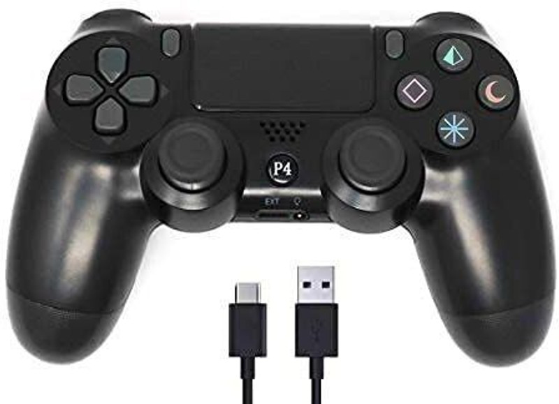 Tech Aura Ps4 Controller Wireless Bluetooth with USB Cable for Playstation 4  Joystick(Black, For PS4)