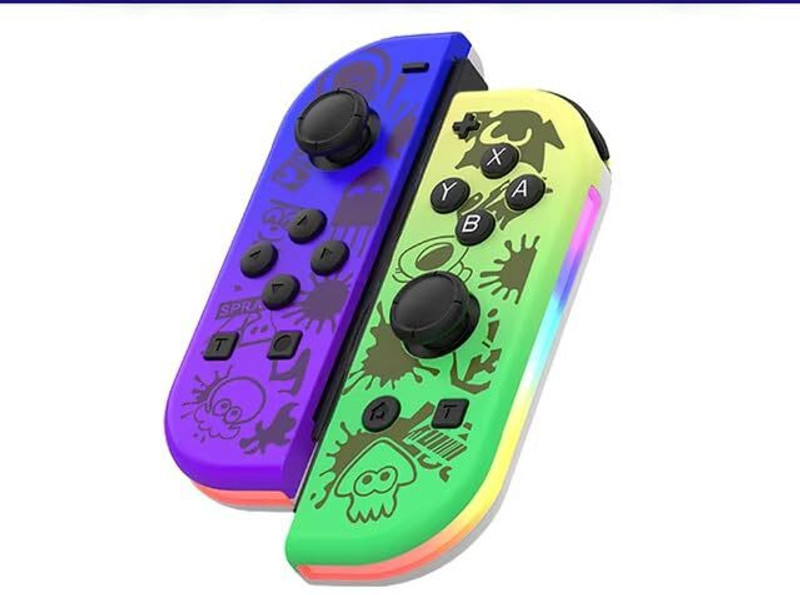 Etzin RGB LED Joy Con Controller for Nitendo Compatible Switch Wireless Left and Right Game Battery(Yes)
