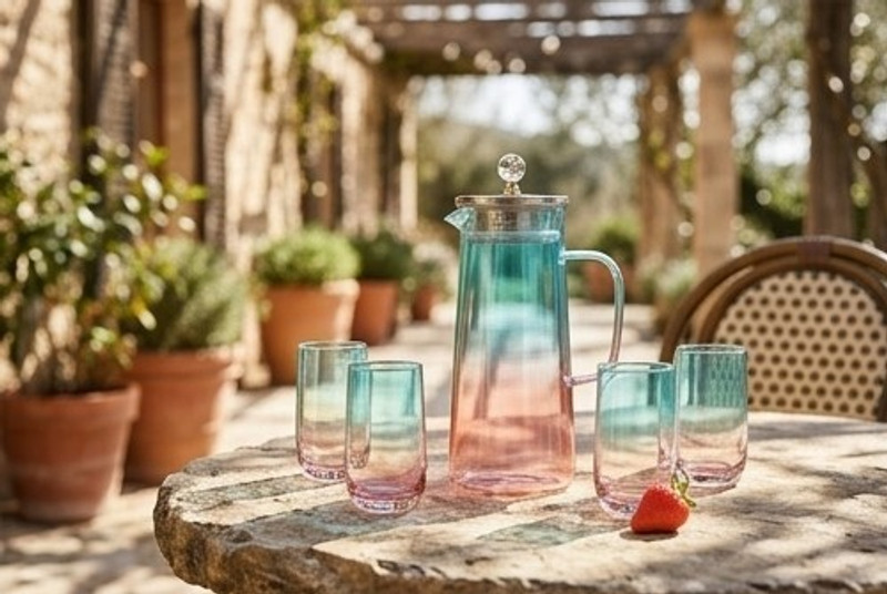 SHIVAANGAN K0122 Jug Glass Set(borosilicate glass)