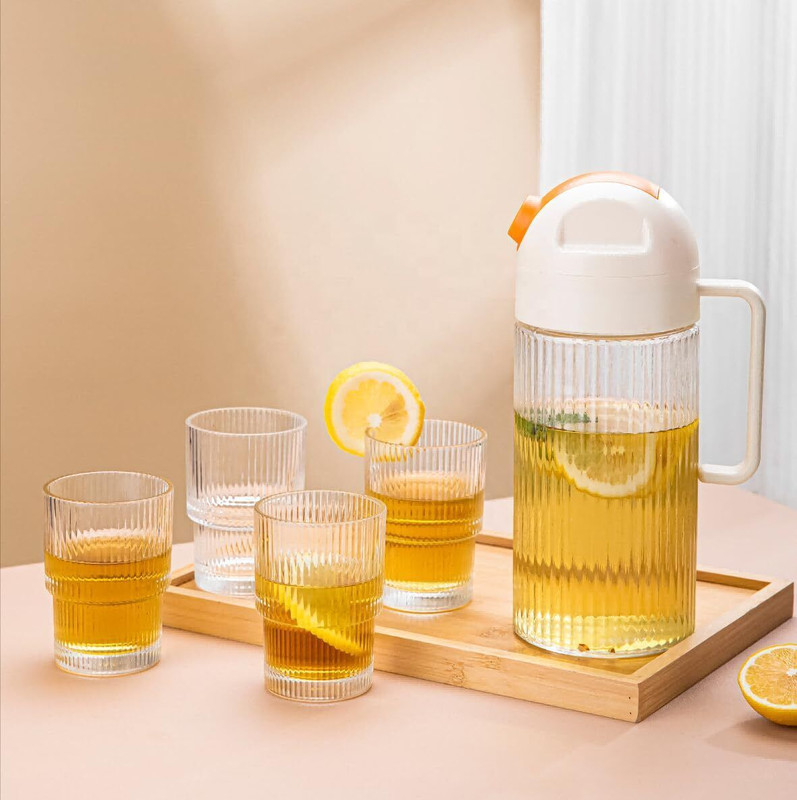 AKMOR Combo Of Bottle And Glass Set Jug Glass Set(Glass)
