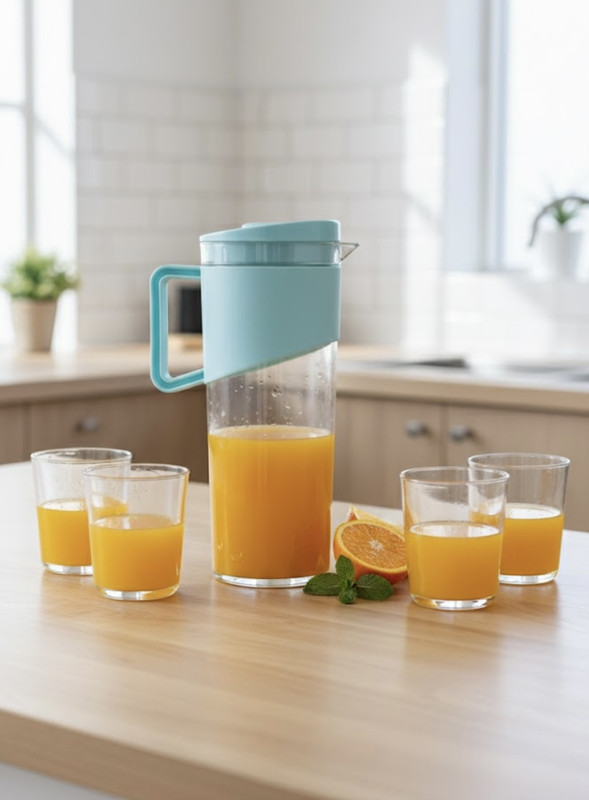KALP ENTERPRISE KEJJ200ml Jug Glass Set(Plastic)