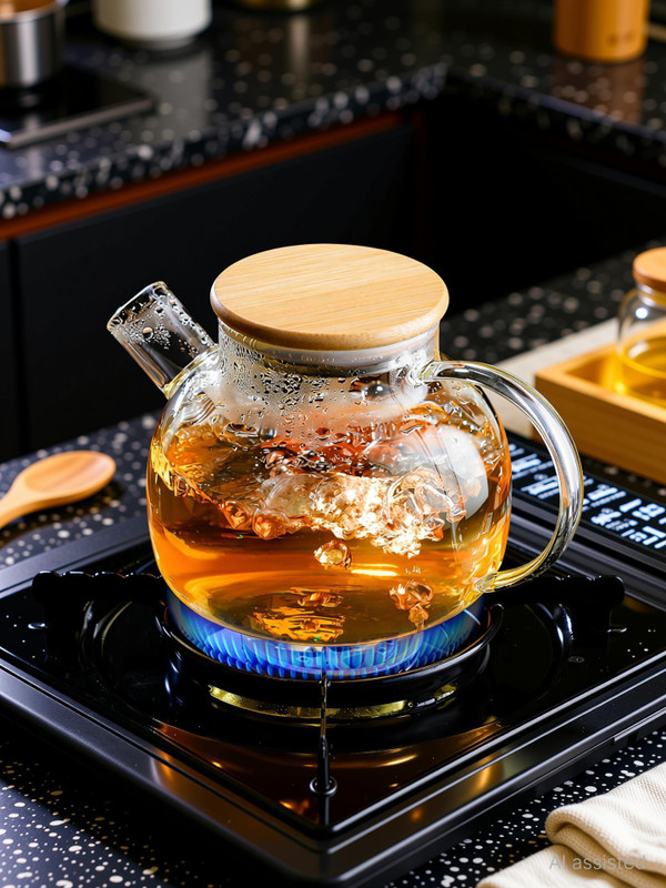 S1Store 1 L Borosilicate Glass Kettle Jug