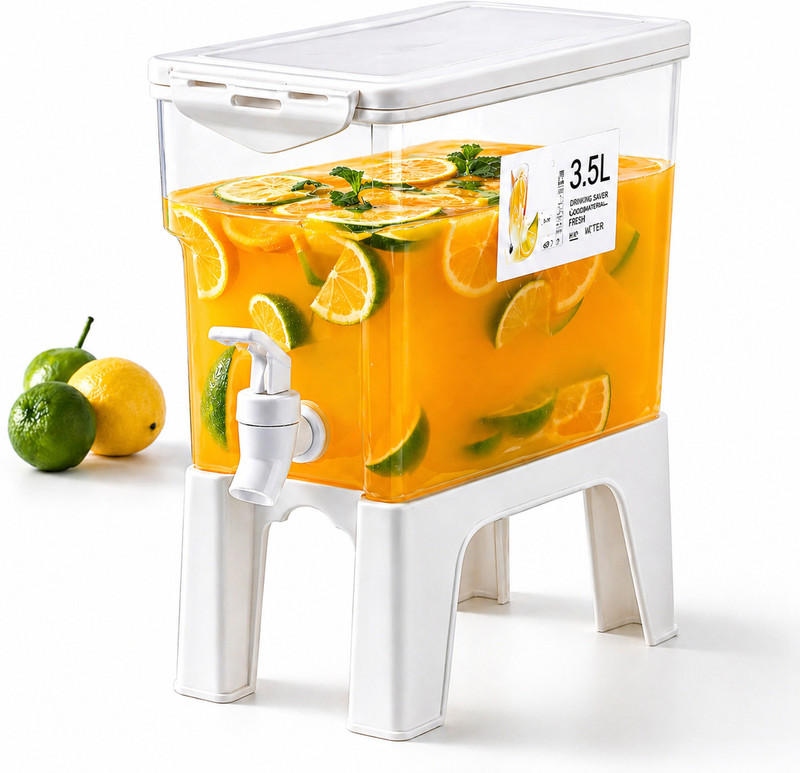 HoopVool 3.5L Juice Dispenser with Tap & Stand Bottled Water Dispenser