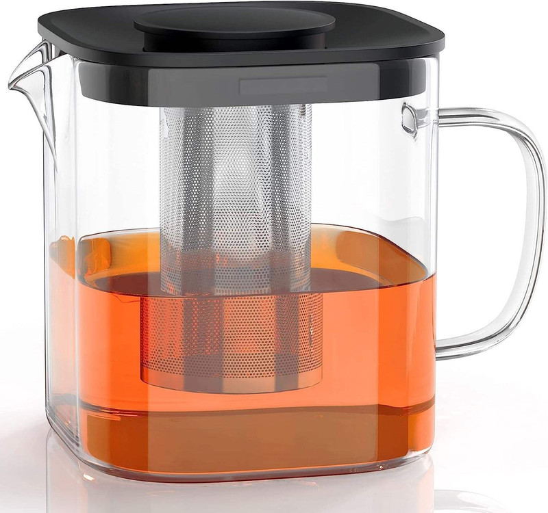 KLICKIO K0124 square teapot with infuser Tea Urn(1000 ml)