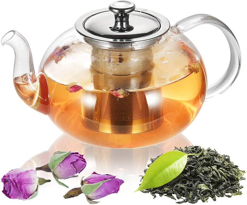 GREATZON 1 L Glass, Stainless Steel Kettle Jug