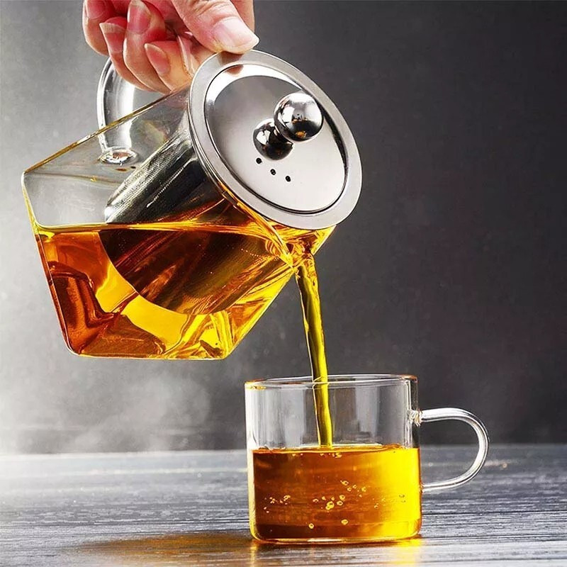 Hemtik 0.5 L Glass, Borosilicate Glass, Bone China Kettle Jug