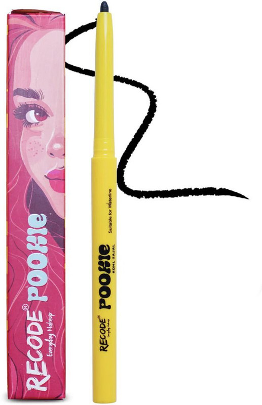 recode Everyday Makeup Pookie Black Kajal(Black, 0.35 g)