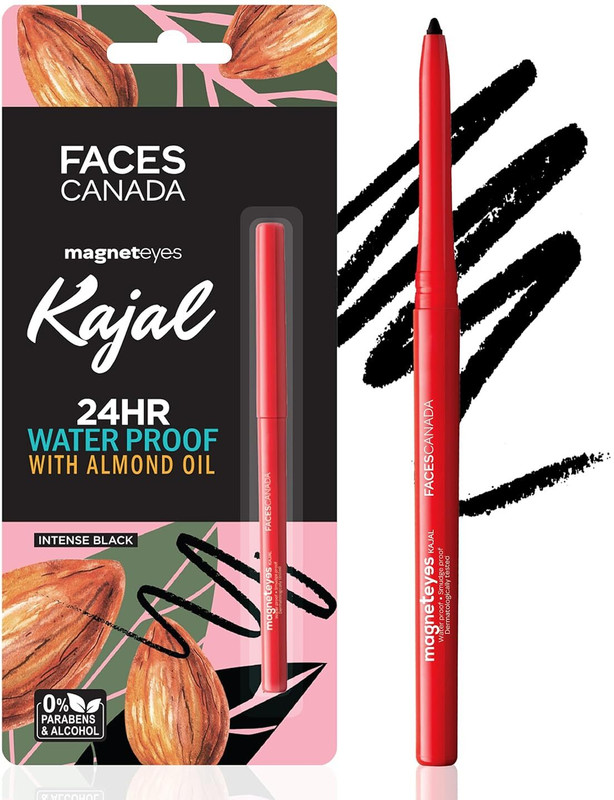 FACES CANADA Magneteyes Kajal | 24HR Long Stay | Fade Proof & Smudge Proof | Water Resistant(Black, 0.35 g)