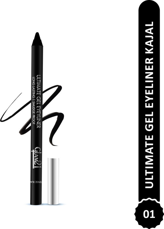 Glam21 Cosmetics Ultimate Gel Eyeliner Kajal Dense & Smudge-free Matte Finish | Creamy Texture(Black, 1.5 g)