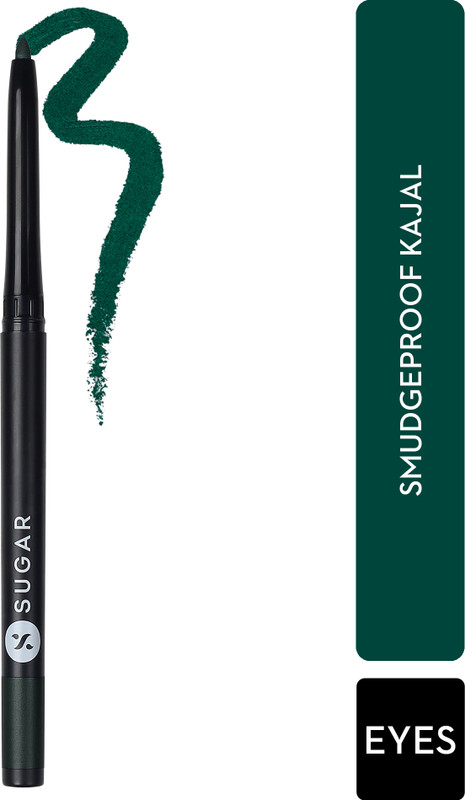 SUGAR Cosmetics Intense Long Stay Kajal, Waterproof,Smudge & Transfer-resistant(05 Go Green, 0.3 g)
