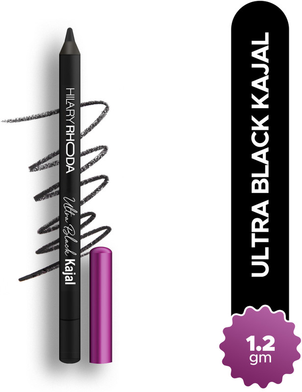 Hilary Rhoda Ultra Black Kajal | 18-Hour Stay Kajal | Kajal Eyeliner | Waterproof Kajal(Black, 1.2 g)