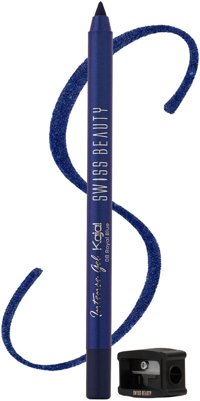 SWISS BEAUTY Intense Gel Kajal | Waterproof Smudge Proof | Creamy Pigmented 12H Stay(Royal Blue, 1.2 g)