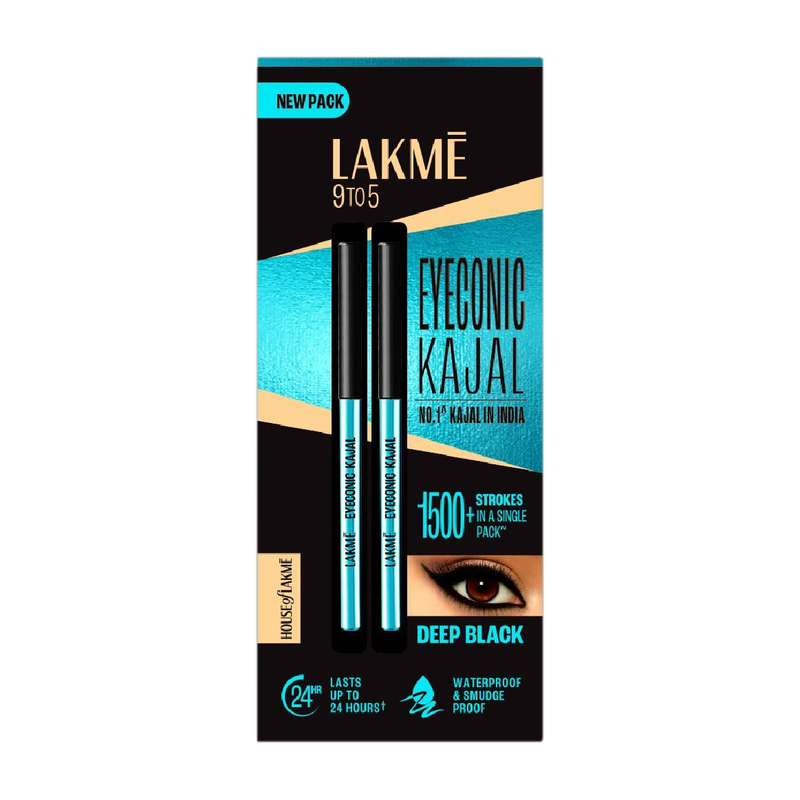 Lakmé 9 to 5 Eyeconic Kajal Twin Pack
