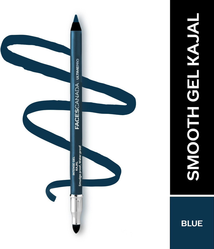 FACES CANADA Ultime Pro Intense Gel Kajal | 24 Hr Long Stay | Waterproof & Smudgeproof(Blue, 1.2 g)