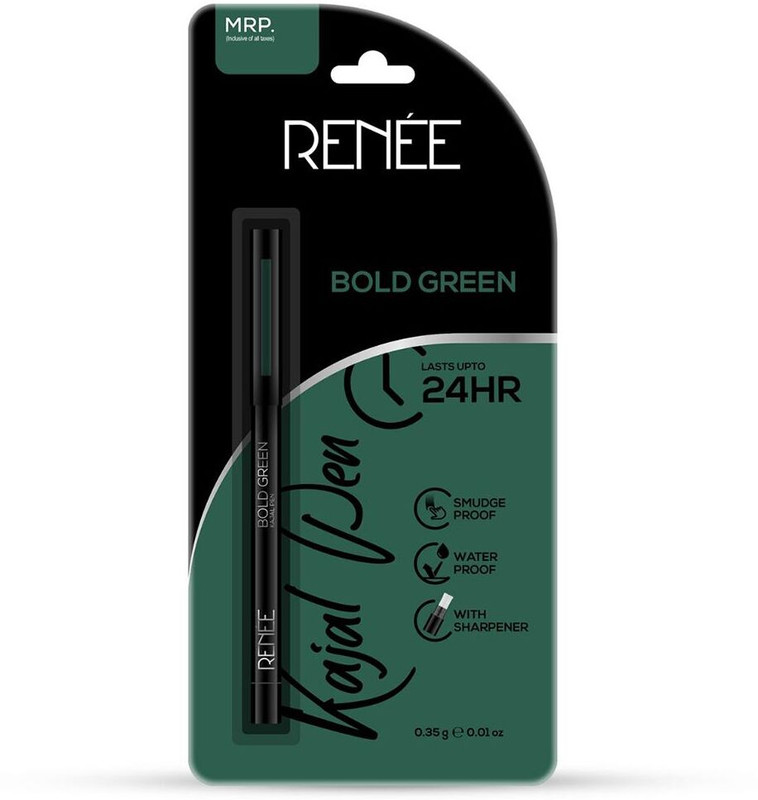 Renee Kajal Pen with Sharpener, Matte Finish, Smudge & Waterproof, Long Lasts Upto 24H(Pure Brown, 0.3 g)