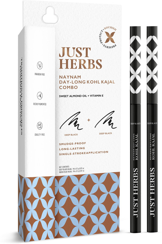 Just Herbs Day Long kohl Kajal(Deep Black, 0.6 g)