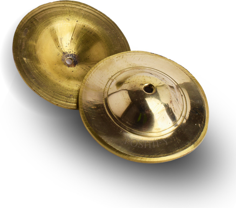 POSHIFY Traditional Indian Handcrafted Brass Music(Pack Of 1 Set) Kartal Instrument