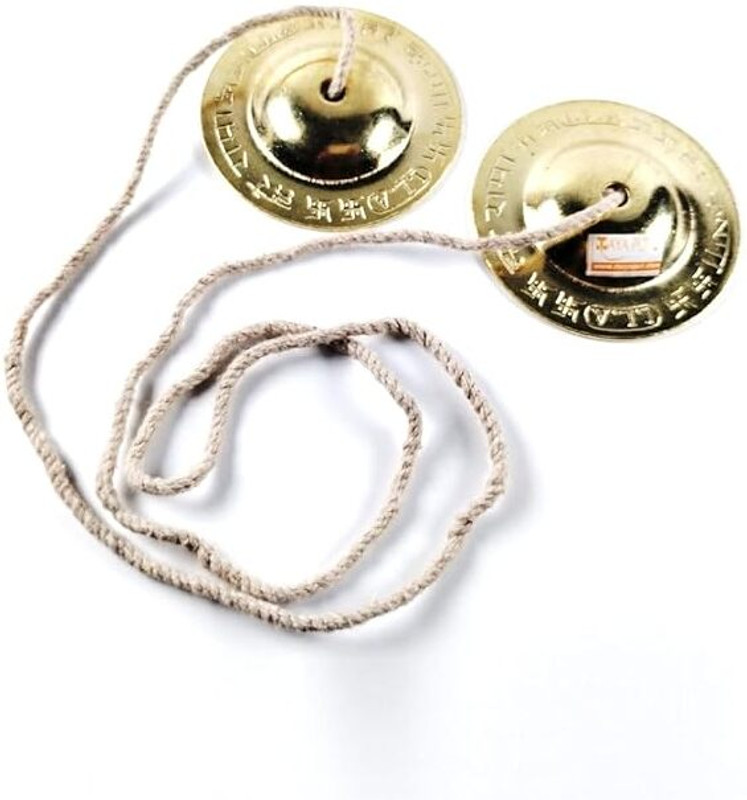 MAGA MART Brass Percussion Instrument Manjira Manjeera set of 2 Kartal Instrument Kartal Instrument