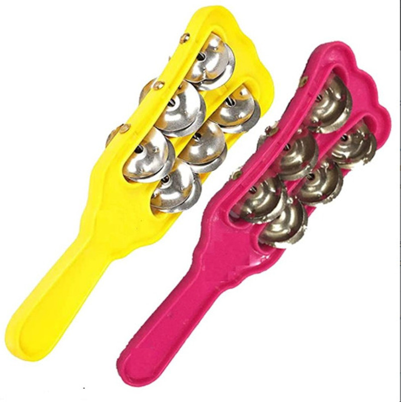 Click Dream Plastic Manjira 3 line (Pack of 2) (Multicolor) Kartal Instrument
