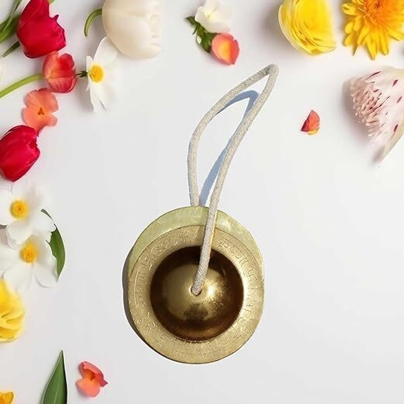 Gaynvi Handmade Brass Percussion Instrument With Strap - Hand Cymbals Manjeera/Manjira Kartal Instrument
