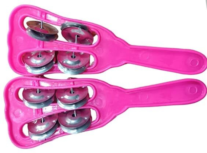 KHALSA MUSICAL Combo of plastic Manjira Hand Kartal for Bhajan and Hand Cymbals Pack of 2 Kartal Instrument