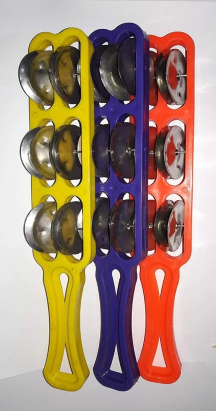 Vivi5 Plastic Taal Kanjira/Kartal/jikha Musical Instrument pack of 4 Kartal Instrument