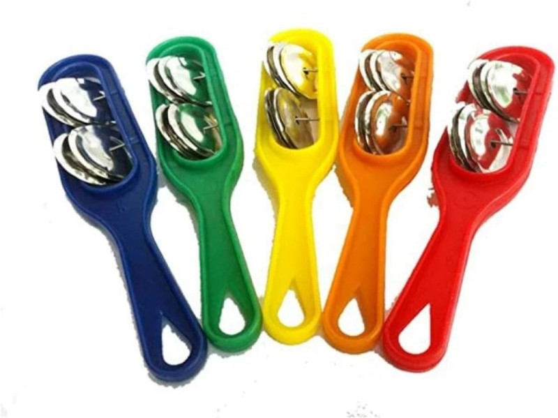 Vivi5 plastic cymbals hand taal khanjira jikha pack of 5 Kartal Instrument