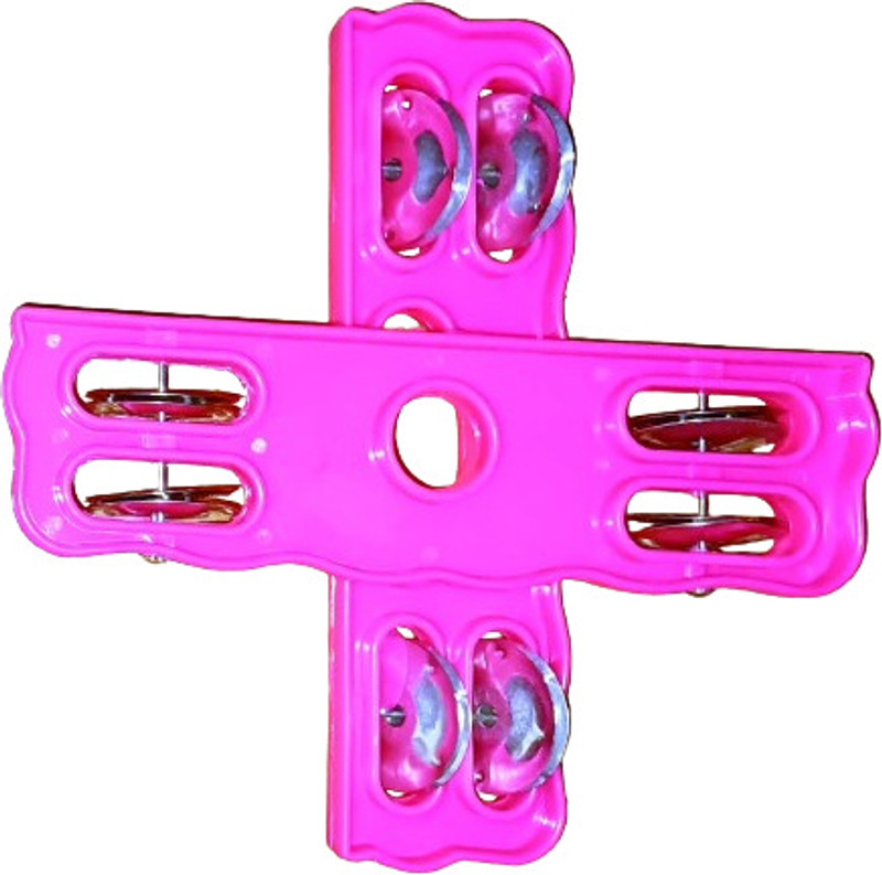 KANHA JI ENTERPRISES Plastic Jheeka 5 Line Multicolor Steel jingles Kartal Instrument