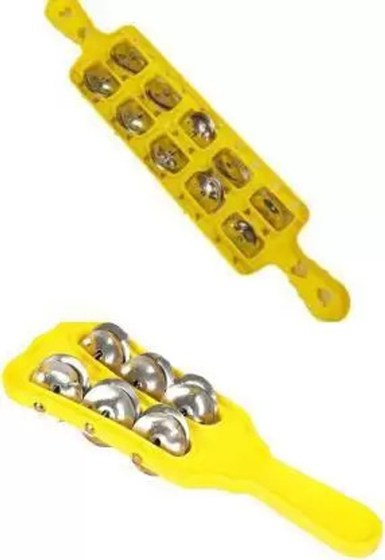 RC Supplier YELLOW BIG AND SMALL MANJIRA COMBO PACK OF 2 Kartal Instrument