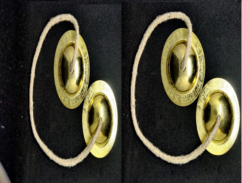 Tanyaham Manjeera with Brass, copper and silver alloy Traditional musical insrument Kartal Instrument