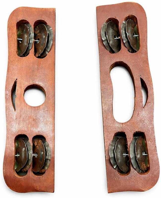 Madh Wooden Kartal Pair | Indian Hand-Cymbals Percussion Instrument | Khadtaal Jigal Kartal Instrument