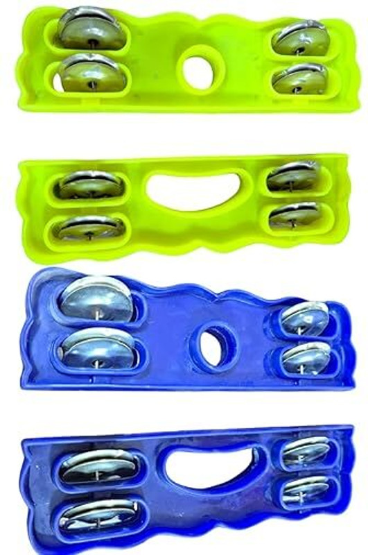 KHALSA MUSICAL KM34 Plastic Kartal Musical Instrument for Kirtan I Puja-Bhajans 2 Pair Kartal Instrument