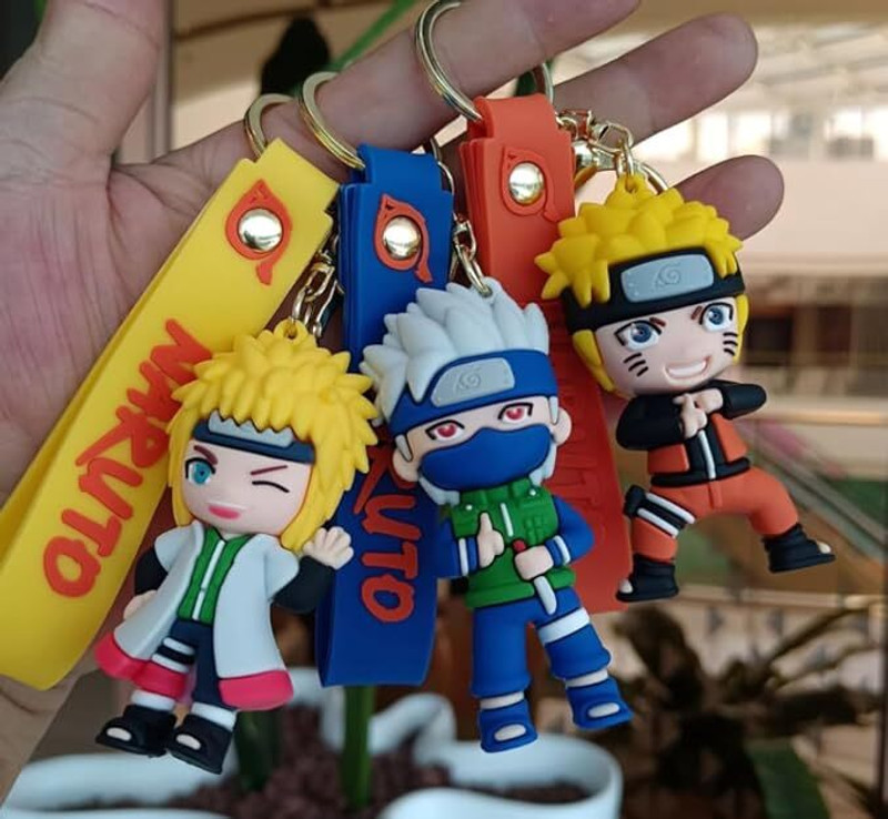 World Gift Mart Cartoon Characters Keychain for Girls Boys, Cute Silicon Keychains for Kids Gift Key Chain