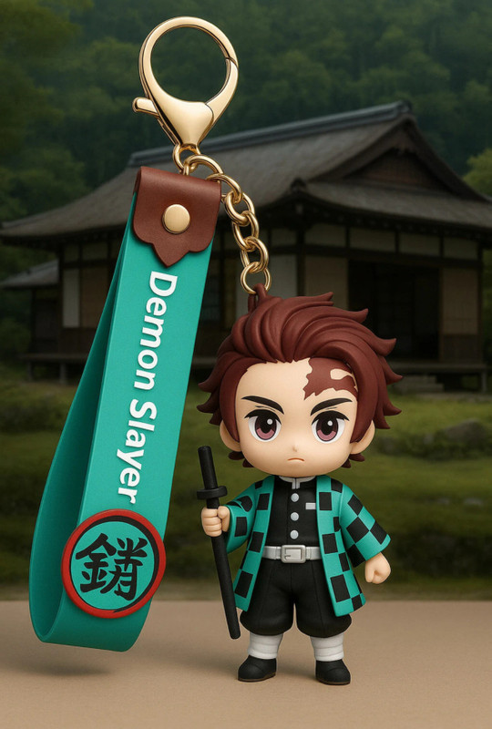 JUS ASKS Demon Slayer Tanjiro Kamado 3D Keychain With premium quality Key Chain