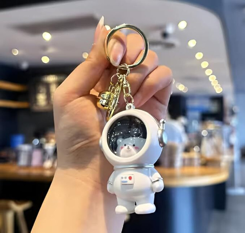 Dcart Astronaut Space light background Keychain, Theme Bag Charm, Bike and car Key Chain