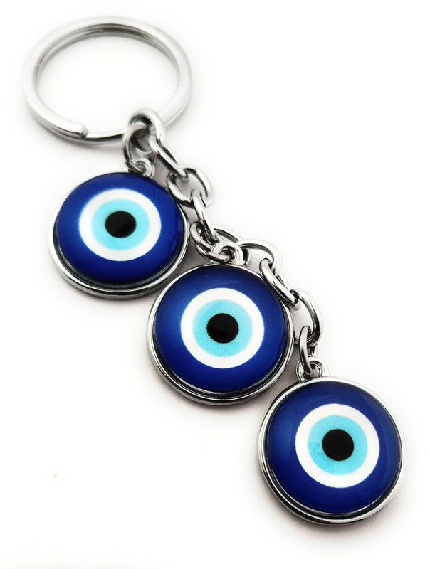 High Choice Evil Eye Keychain for Protection & Good Luck – Blue Nazar Battu Keyring Key Chain
