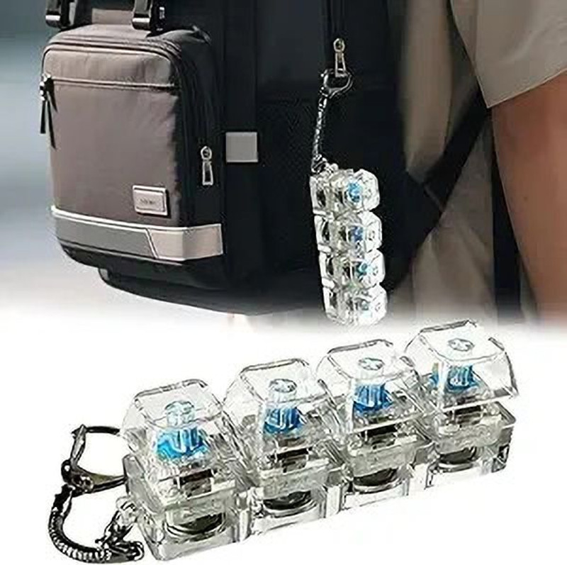 OXXIHOME Decompression Button Finger Clicker Toys Key Chain
