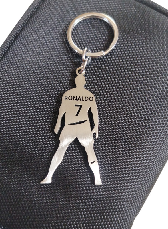 Deethyas Fashion Cristina Ronaldo 07 Strong Metal Football Soccer Keyring Gift Boys Car Bike Grey Key Chain