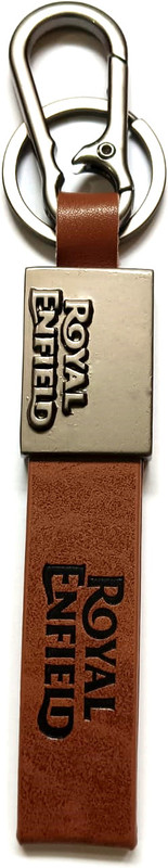 ROYAL ENFIELD Hunter 350/Bullet 350/Classic 350 Brown Leather RE Bike Key Chain
