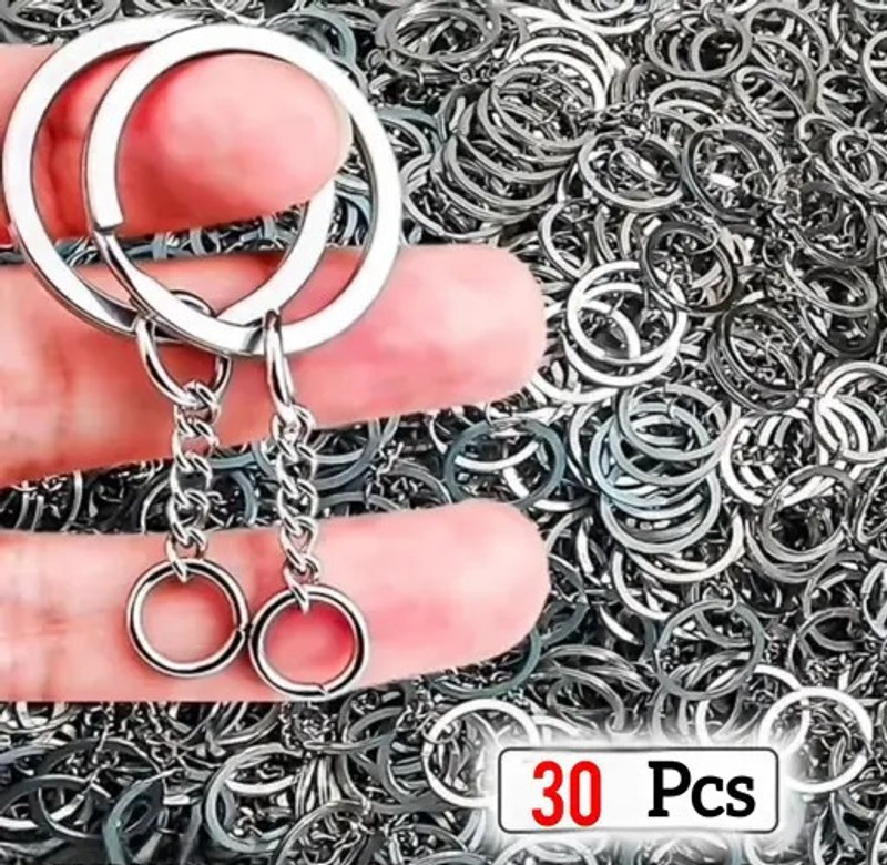 Fanqew Metal Split Keychain Ring Open Jump Rings Key Chain 30 Key Chain
